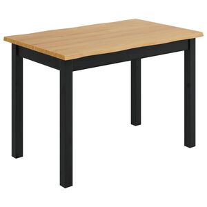 VidaXL Ēdamgalds EKAI Melns 112 x 70 x 76,5 cm Priedes masīvkoks