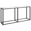 vidaXL konsoles galdiņ&scaron;, 160x35x75,5 cm, caurspīdīgs rūdīts stikls