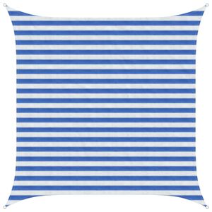vidaXL Saulessargs Kvadrātveida 2,5 x 2,5 m HDPE Zila un balta