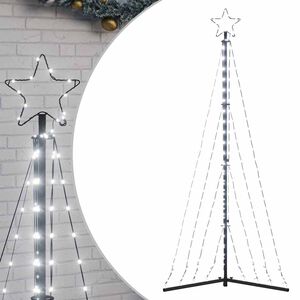 vidaXL LED Ziemassvētku eglīte 339 LED Auksti Balts 187 cm