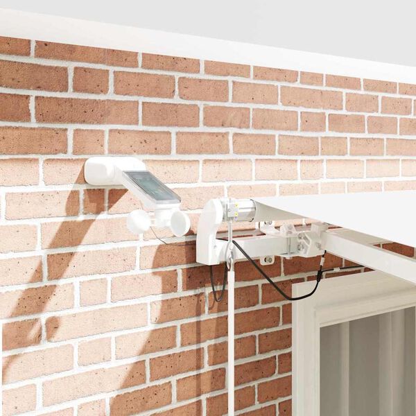 vidaXL Izvelkams jumtiņ&scaron; Balts 300 x 250 cm Poliesters un metāls