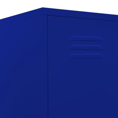 vidaXL ģērbtuves skapis, 35x46x180 cm, tērauds, tumši zils