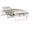 vidaXL Gultas rāmis Balts 80 x 200 cm Ciets priedes koks