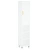 vidaXL augstais skapītis, balts, 34,5x34x180 cm, inženierijas koks