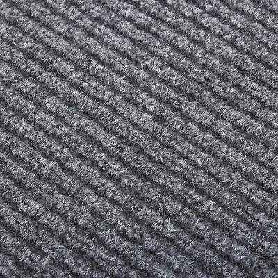 vidaXL paklāja celiņš, netīrumus aizturošs, 100x400 cm, pelēks