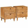 vidaXL Nakts skapītis 2 pcs Gai&scaron;i brūns 40 x 33 x 46 cm