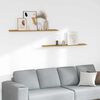 vidaXL Sienas plaukts 2 pcs Bē&scaron;a 115 x 9 x 3 cm Inženierijas koks