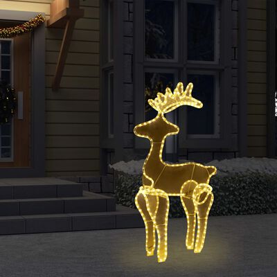 vidaXL Ziemassvētku dekorācija, ziemeļbriedis, 306 LED, 60x24x89 cm