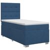 vidaXL Kontinentālā gulta ar matraci Zila 100 x 200 cm Audums