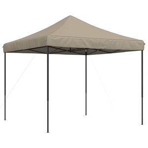 vidaXL Balles telts 292 x 292 x 315 cm Pelēkbrūna Oksforda audums