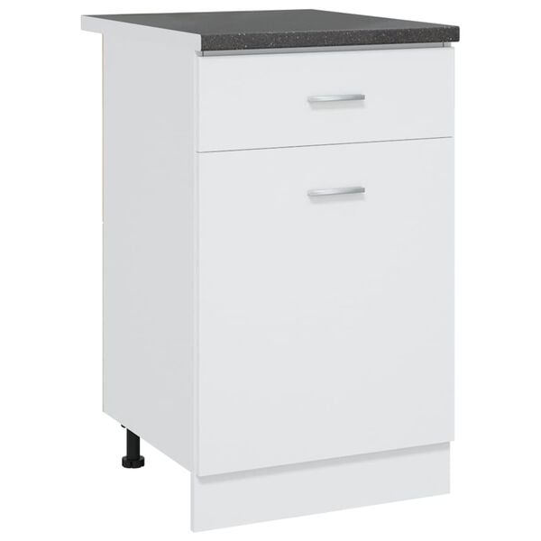 vidaXL virtuves galda virsma, melna, ar granīta rakstu, 50x60x2,8 cm