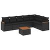 vidaXL Patio Sofa Set 8-vietīgs Black