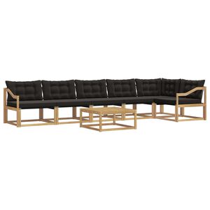 vidaXL Āra dīvānu komplekts 7 pcs Balta un melna 79 x 79 x 37 cm