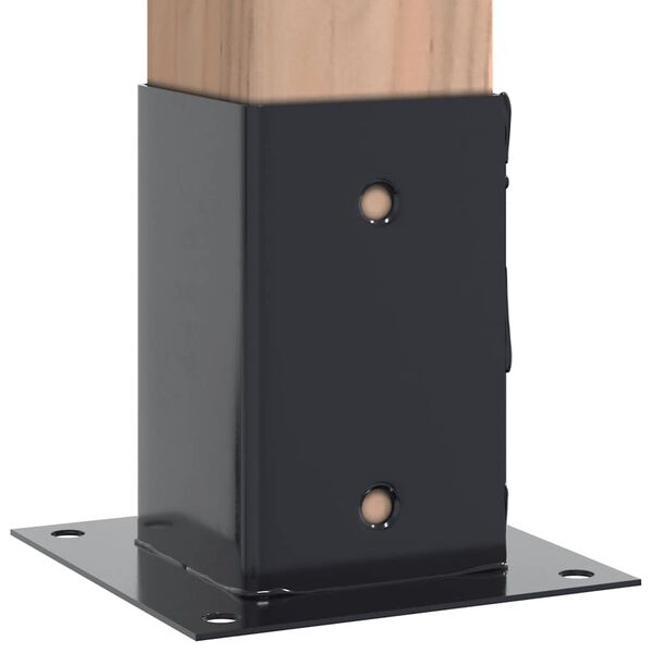 vidaXL Statu pamatnes Kvadrātveida 12 gab Antracīts 81x81 mm