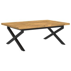 vidaXL Kvadrātveida ēdamgalds 120 x 90 x 75 cm Cietā akācijas koks