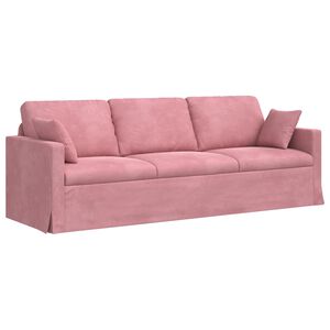 vidaXL Dīvāns Rozā 228 x 78 x 80 cm Samts