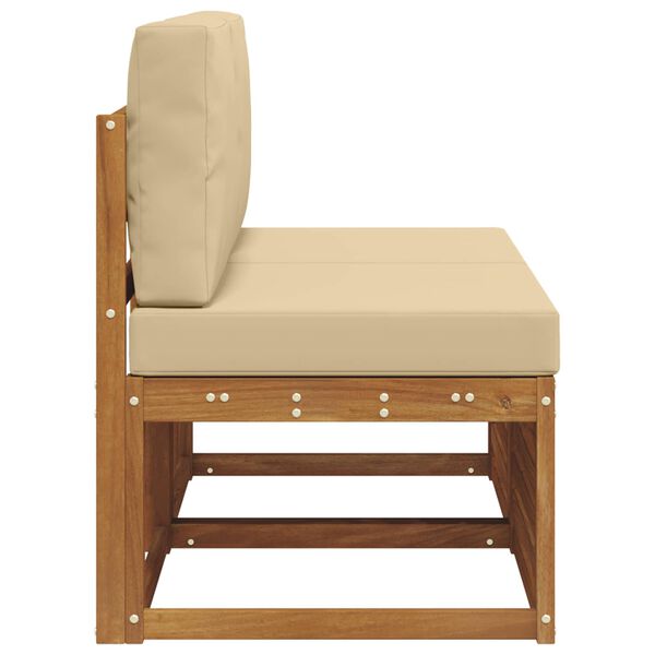 vidaXL 2 Gabals Āra vidējā dīvāns Cietā akācijas koks Dabiska