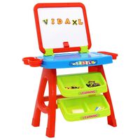 vidaXL 3-1 bērnu molberta un mācību galda spēļu komplekts