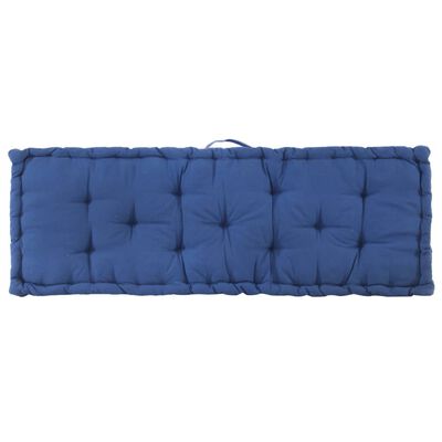 vidaXL palešu dīvānu spilvens, gaiši zils, 120x40x7 cm, kokvilna
