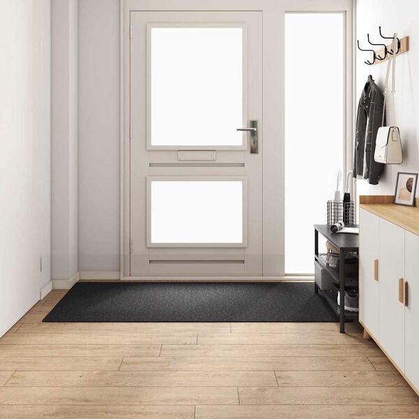 vidaXL Paklāja skrējējs Tum&scaron;i pelēks 100 x 200 cm 100% polipropilēns