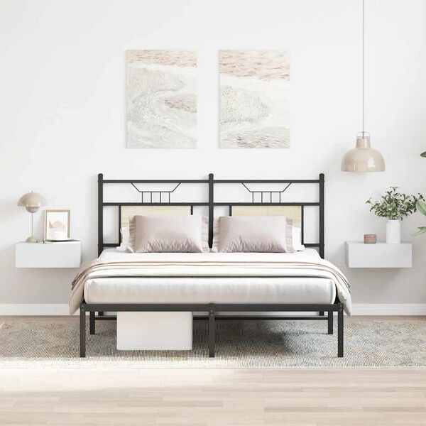 vidaXL sienas naktsskapīši, 2 gab., 40x30x15 cm, koks, balti