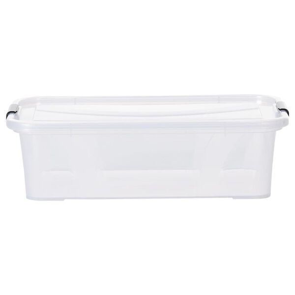 vidaXL uzglabā&scaron;anas kastes ar vāku, 5 gab., caurspīdīgas, 7 litri