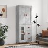 vidaXL augstais skapis, pelēks, 69,5x34x180 cm, inženierijas koks