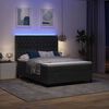vidaXL LED box spring gulta ar matraci Melna 140 x 200 cm Samts