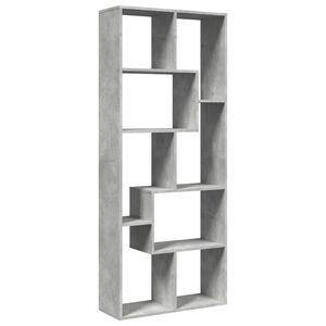 vidaXL telpas sadalītājs, grāmatu plaukts, pelēks, 67x25x161,5 cm