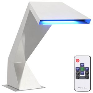 vidaXL Baseina ūdenskritums ar RGB LED Nerūsējo&scaron;s tērauds Sudraba