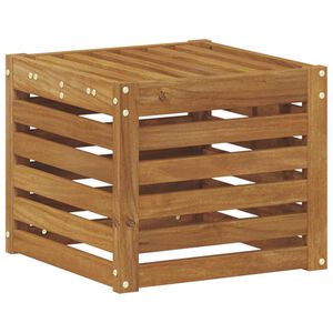 vidaXL Āra krēsla sols Dabiska 43 x 43 x 37 cm Cietā akācijas koks
