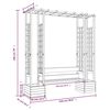 vidaXL dārza pergola ar solu un puķu kastēm, impregnēts priedes koks