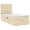 vidaXL Gulta ar uzglabā&scaron;anas vietu un matraci Krēms 90 x 190 cm