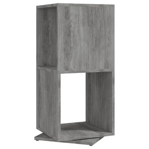 vidaXL grozāms plaukts, betonpelēks, 34,5x34,5x75,5 cm, skaidu plātne