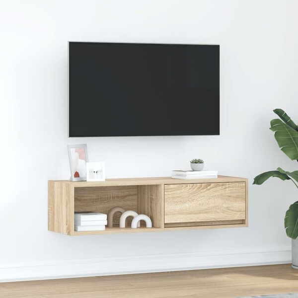 vidaXL TV skapītis, ozolkoka krāsa, 100x31x25,5 cm, inženierijas koks