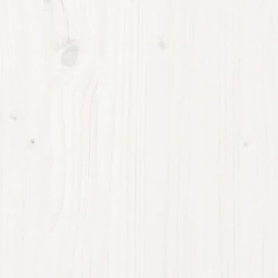 vidaXL naktsskapītis, balts, 40x35x50 cm, priedes masīvkoks