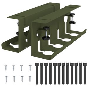 vidaXL Galda kabeļu organizators 2 gab. Olīvu zaļ&scaron; 43 x 10 x 15 cm