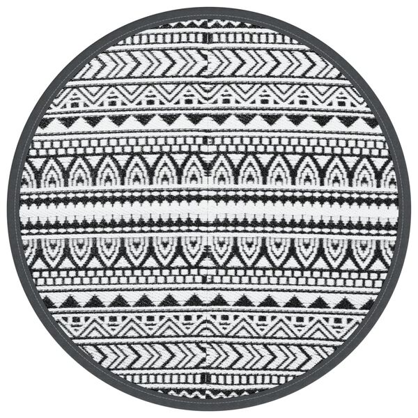 vidaXL āra paklājs, &Oslash;200 cm, ARAKIL melns, PP