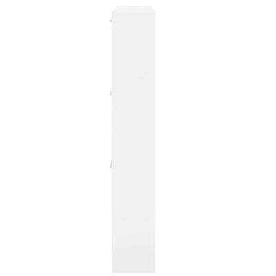 vidaXL apavu skapītis, spīdīgi balts, 59x17x108 cm, inženierijas koks
