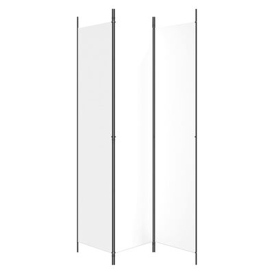 vidaXL 3-paneļu istabas aizslietnis, 150x220 cm, balts audums