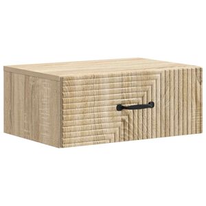 vidaXL Sienā stiprināms nakts skapis Sonomas ozols 49 x 34,5 x 20 cm