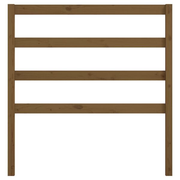 vidaXL gultas galvgalis, medus brūns, 106x4x100 cm, priedes masīvkoks