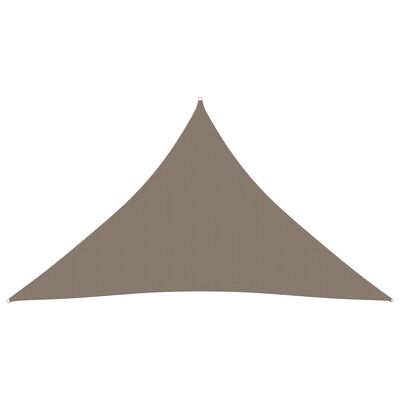 vidaXL saulessargs, 4x4x4 m, trijstūra, pelēkbrūns oksforda audums