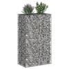 vidaXL Gabions pacelta gulta Sudraba 90 x 50 x 150 cm Cinkots tērauds