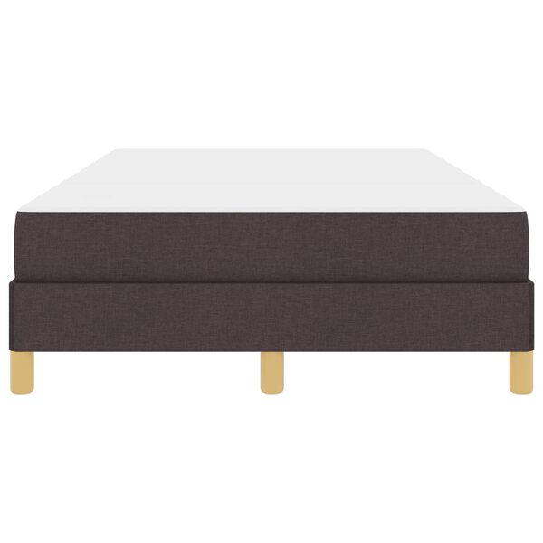 vidaXL Kastītes atsperu gulta Tumši brūna 120 x 200 cm audums