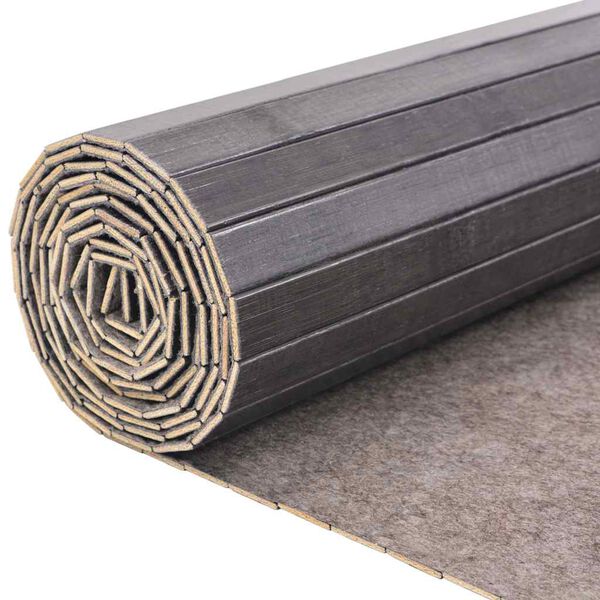 vidaXL istabas aizslietnis, bambuss, platums 250 cm, augstums 165 cm, pelēks