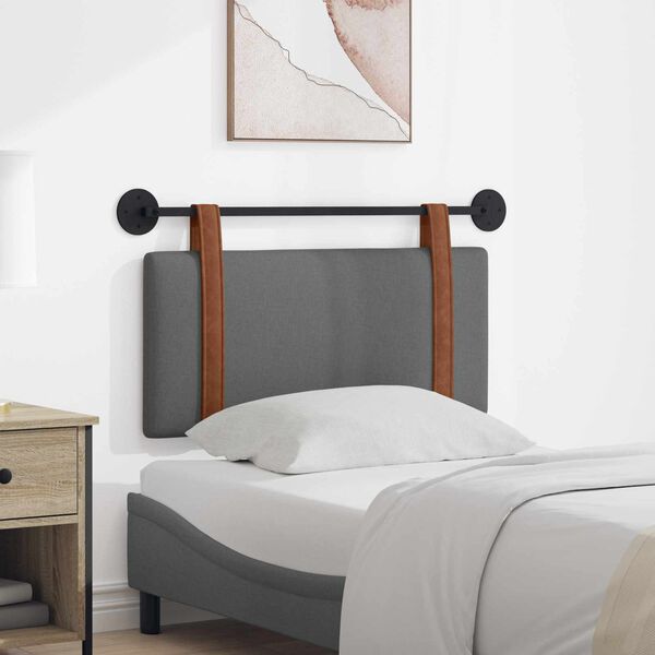 vidaXL Karājo&scaron;s galvgalis Tum&scaron;i pelēks 90 x 55 x 5 cm Antīks PU