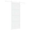 vidaXL Slīdo&scaron;ās durvis 83 x 211 cm Inženierijas koks Balts