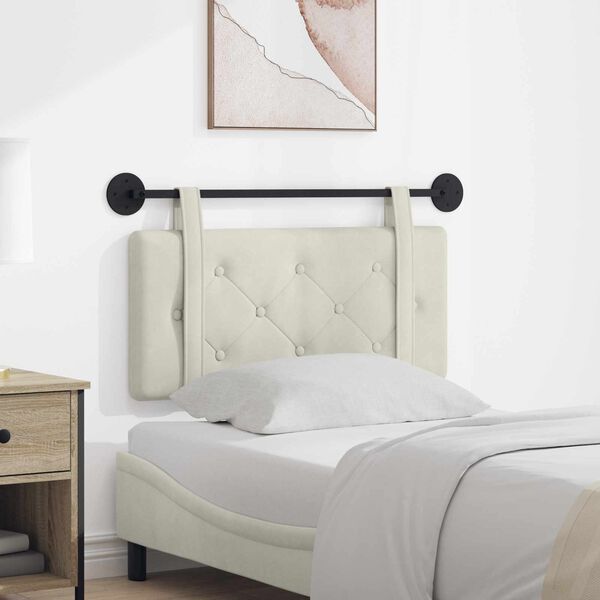 vidaXL Karājo&scaron;s galvgalis Krēmkrāsa 90 x 55 x 5 cm Samts