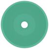 vidaXL izlietne, apaļa, 40x15 cm, matēta gai&scaron;i zaļa keramika